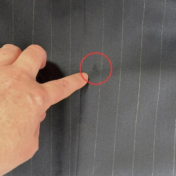 Lauren Ralph Lauren Womens Wool Pants Navy Pinstripe Corpcore Office Wear - Picture 11 of 11